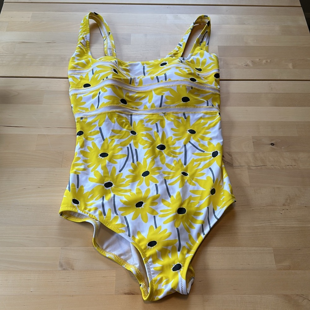 Gottex Yellow Flower Padded One-Piece Swimsuit